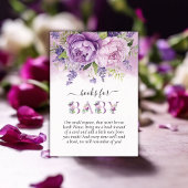 Paarse & Roze Tuin Bloemen Meisje Boeken voor Baby Informatiekaartje