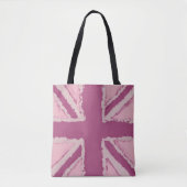 Paarse Roze Union Jack Vrouwen Accessoire Tote Bag (Voorkant)