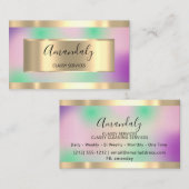 Paarse roze van de Holograaf van de planner van de Visitekaartje (Voorkant / Achterkant)