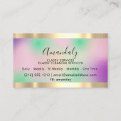 Paarse roze van de Holograaf van de planner van de Visitekaartje (Achterkant)