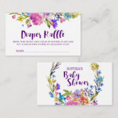 Paarse roze ventilator Raffle Inschrijving Informatiekaartje (Voorkant / Achterkant)