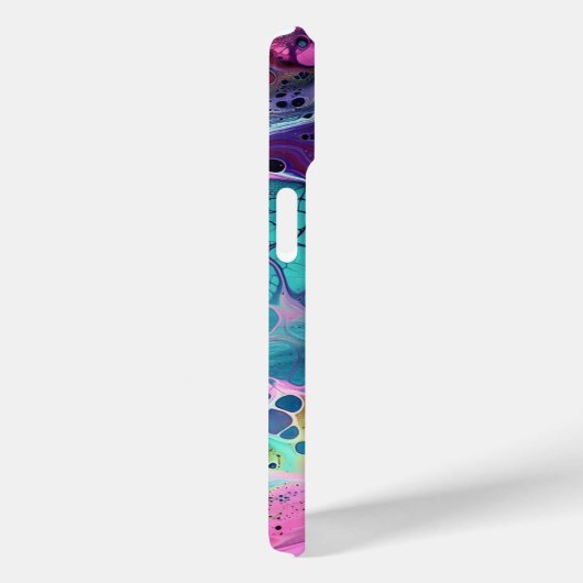 Paarse Roze Verf Giet Abstracte Vloeibare Esthetis Case-Mate iPhone Case (Achterkant / Rechts)