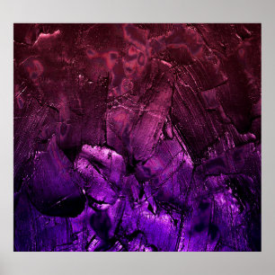 Paarse Roze Verloop: Donker Abstract Poster
