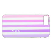 Paarse & Roze Verticale Strepen Monogram Case-Mate iPhone Case (Achterkant (Horizontaal))