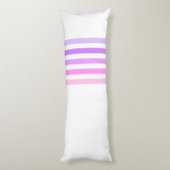 Paarse & Roze Verticale Strepen Monogram Lichaamskussen (Achterkant (Verticaal))
