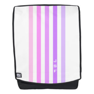 Paarse & Roze Verticale Strepen Monogram Rugtassen