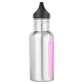 Paarse & Roze Verticale Strepen Monogram Waterfles (Links)