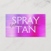 Paarse roze verzegelde metaal verstuiver visitekaartje (Voorkant)