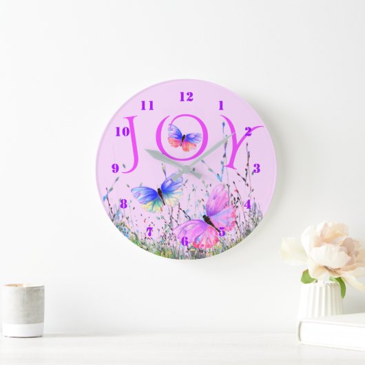 Paarse roze vliegende vlinders klok - Spring Joy (Huis)