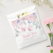 Paarse roze vlinder Baby shower Bedankzakje (Gezegeld)