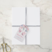 Paarse roze vlinder Baby shower Cadeaulabel (Met Touw)