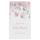 Paarse roze vlinder Baby shower Klein Cadeauzakje (Achterkant)