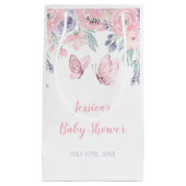 Paarse roze vlinder Baby shower Klein Cadeauzakje (Voorkant)
