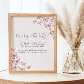 Paarse & roze vlinder Hoe groot is het buikspel Poster