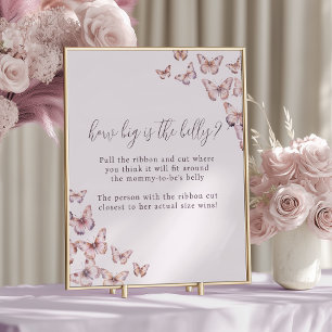 Paarse & roze vlinder Hoe groot is het buikspel Poster