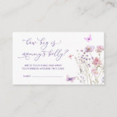 Paarse roze vlinder Hoe groot is mama's buik Informatiekaartje (Voorkant)