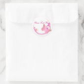 Paarse-roze vlinder Stickers (Tas)