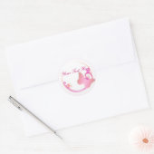 Paarse-roze vlinder Stickers (Envelop)
