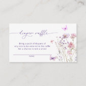 Paarse roze vlinderbloemetjes luierstaart informatiekaartje (Voorkant)