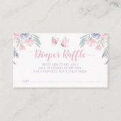 Paarse roze vlinderbloemetjes luierstaart informatiekaartje (Voorkant)