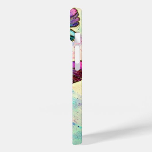 Paarse roze vlinders iPhone Case (Achterkant / Links)