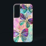Paarse roze vlinders Samsung Galaxy Hoesje<br><div class="desc">Kleurrijke Vlinders Vliegende Samsung Galaxy-Hoesjes of iPhone-hoesjes - Schilderen - - Kies / Voeg Uw Unieke Tekst toe - Naam / Kleuren / Lettertype / Grootte / Elementen - Afbeelding / meer - Maak Uw Speciale Gift - Formaat wijzigen en verplaatsen of verwijderen en elementen / tekst toevoegen met !...</div>