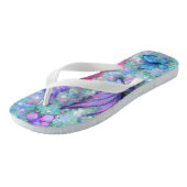 Paarse roze vlinders Teenslippers (Schuin)