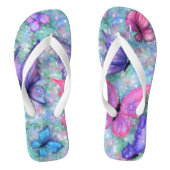 Paarse roze vlinders Teenslippers (Voetbed)