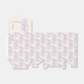 Paarse roze vogel bedankt voor de bruiloft. bedankdoosjes (Uitgevouwen)