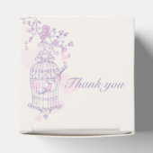 Paarse roze vogel bedankt voor de trouwloge doos bedankdoosjes (Bovenkant)