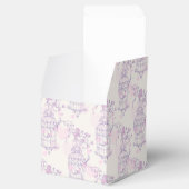 Paarse roze vogel bedankt voor de trouwloge doos bedankdoosjes (Geopend)