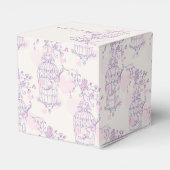 Paarse roze vogel bedankt voor de trouwloge doos bedankdoosjes (Achterkant)