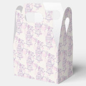 Paarse roze vogel met een gevlekte bruiloft bedankdoosjes (Geopend)