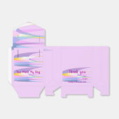 Paarse roze voorverpakking bedankdoosjes (Uitgevouwen)
