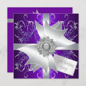 Paarse Roze Vrouwen 30ste Verjaardagsfeest Kaart (Voorkant / Achterkant)