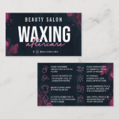 Paarse roze waskaart visitekaartje (Voorkant / Achterkant)