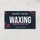 Paarse roze waskaart visitekaartje (Voorkant)