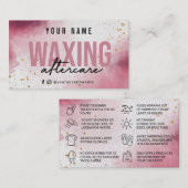 Paarse roze waskaart visitekaartje (Voorkant / Achterkant)