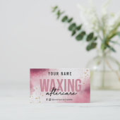 Paarse roze waskaart visitekaartje (Staand voorkant)