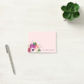 Paarse Roze Waterverf Bloemen Post-it® Notes (Kantoor)