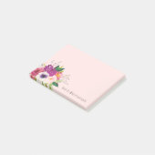 Paarse Roze Waterverf Bloemen Post-it® Notes (Schuin)