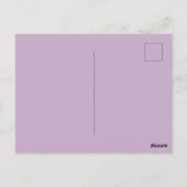 Paarse roze Waterverf Floral Baby shower per post Briefkaart (Achterkant)