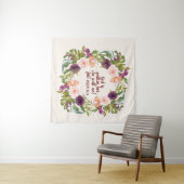 Paarse roze Waterverf Floral Christelijke Bijbel Wandkleed (In Situ (horizontaal))