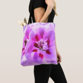 Paarse Roze Waterverf Hibiscus Tote Bag (Dichtbij)