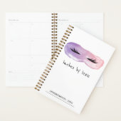 Paarse & Roze Waterverf Lash Artist Afspraak Planner (Display)