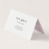 Paarse Roze Waterverf Lash Artist Aftercare Visitekaartje (Achterkant)