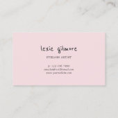 Paarse & Roze Waterverf Lash Artist Loyaliteit Visitekaartje (Achterkant)