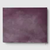 Paarse Roze Waterverf Roos Bloemenbruiloft Gastenboek (Achterkant)