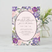 Paarse roze Waterverf Tuinbouwhout Vrijgezellenfee Kaart (Staand voorkant)