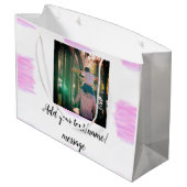 Paarse roze waterverf vader zoon papa afbeelding t groot cadeauzakje (Achterkant Gekanteld)